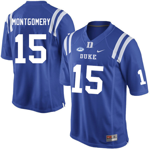 Duke Blue Devils #15 Nakeie Montgomery College Football Jerseys Sale-Blue